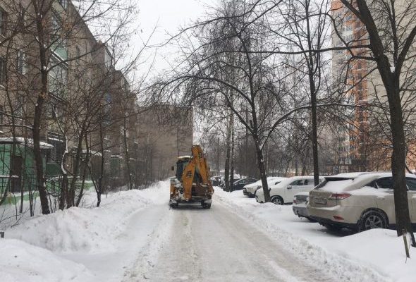 В Раменском за ночь расчистили от снега 129 300 кв.м. территорий