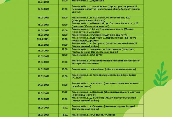 Раменский городской округ присоединяется к международной акции «Лес Победы. Сад Памяти»