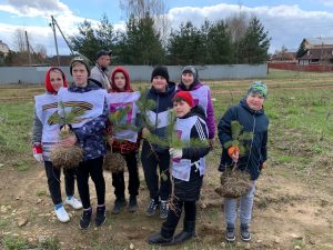 Вблизи ДК «Кошеровский» высадили деревья в рамках акции «Лес Победы»