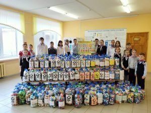 Около 400 килограмм «Добрых крышечек» собрали в люберецкой школе № 52