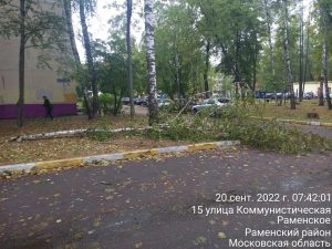 В Раменском округе ликвидируют последствия урагана