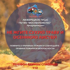 «Мособлпожспас» призывает соблюдать правила пожарной безопасности