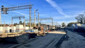 В Раменском на 65% выполнено устройство опор путепровода со стороны Южного проспекта￼