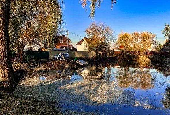 Санитарную очистку пруда проводят в селе Верхнее Мячково