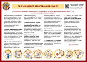 Роспотребнадзор о профилактике гриппа, ОРВИ и COVID-19 в школе