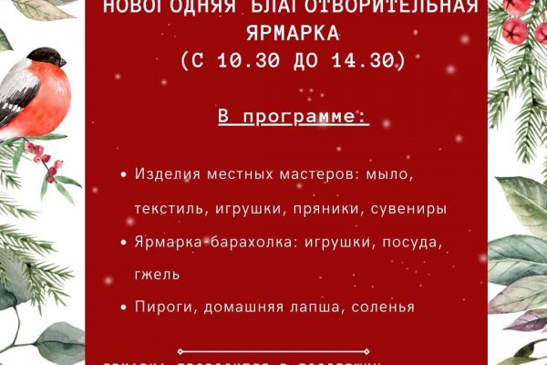 Новогодняя благотворительная ярмарка пройдет в Игумново