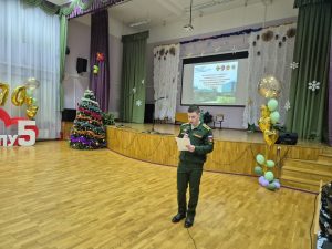 Для старшеклассников Раменской школы №5 прошла встреча с выпускником, ныне курсантом Военной академии РВСН